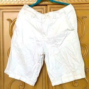 OP Ocean Pacific Mens Casual Chino Shorts white Size 38 guc 100% cotton pockets